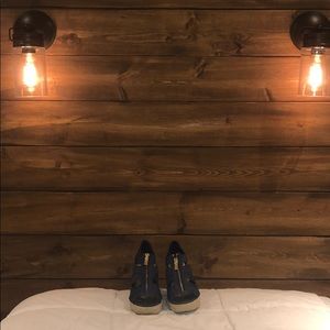 Merona Summer Wedges with Gold Accents